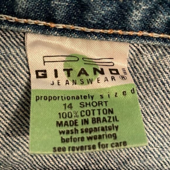 Gitano VTG 90s High Waisted Tapered Denim Mom Blue Jeans Womens Size 14 Short - Picture 2 of 13